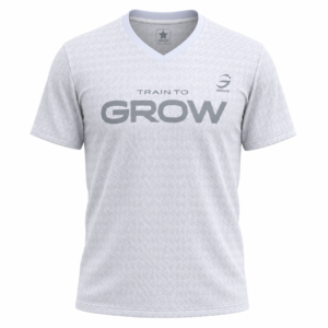 Camiseta GROW horiz Blanca frente importada