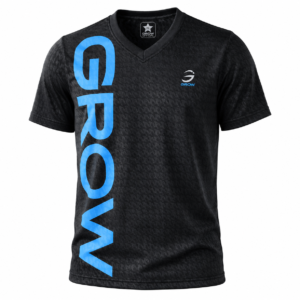 Camiseta GROW vert negra frente importada