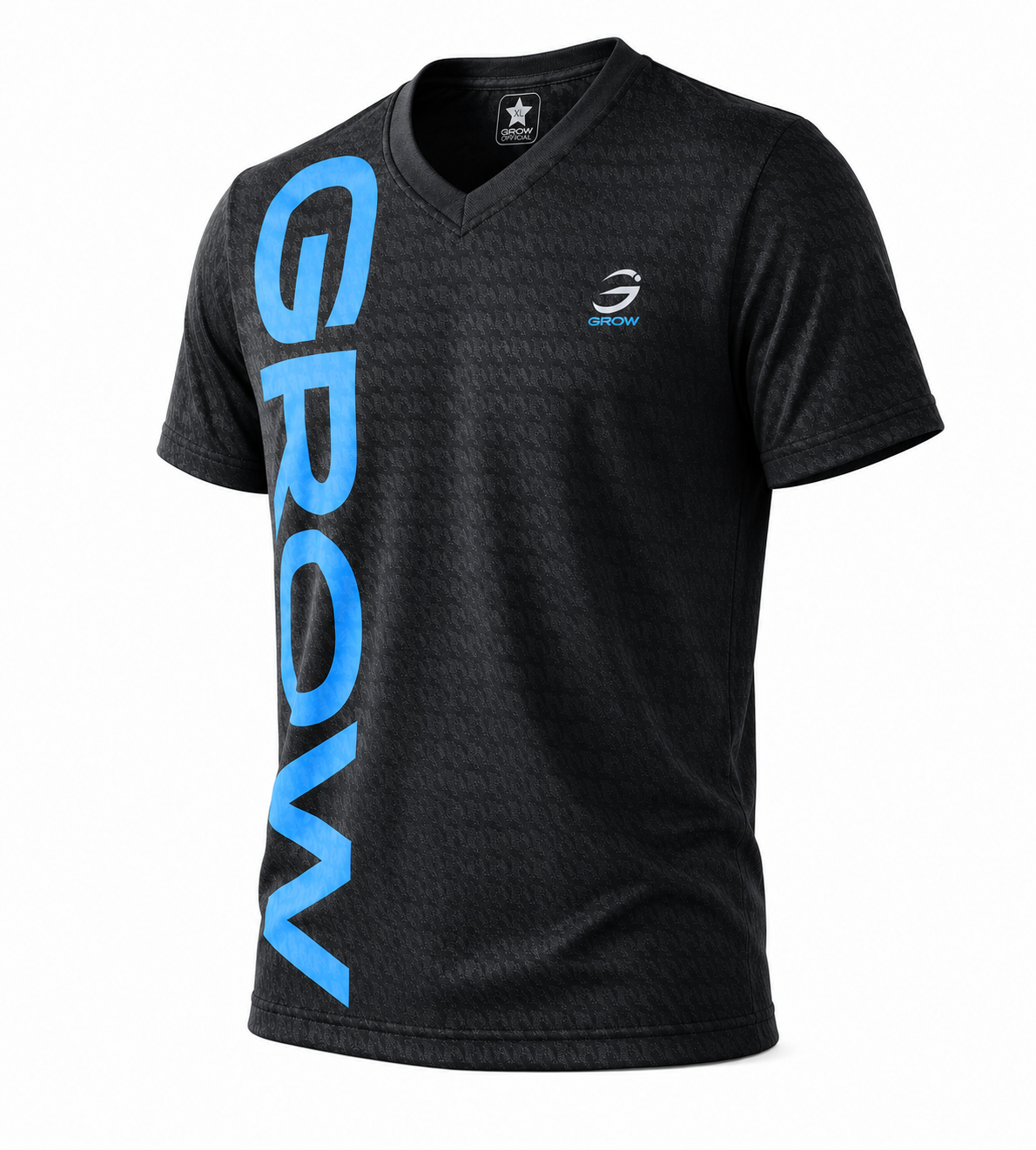 Camiseta GROW vert negra 3/4 importada