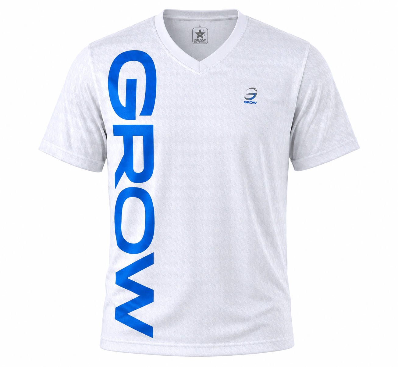 Camiseta GROW vert blanca frente importada