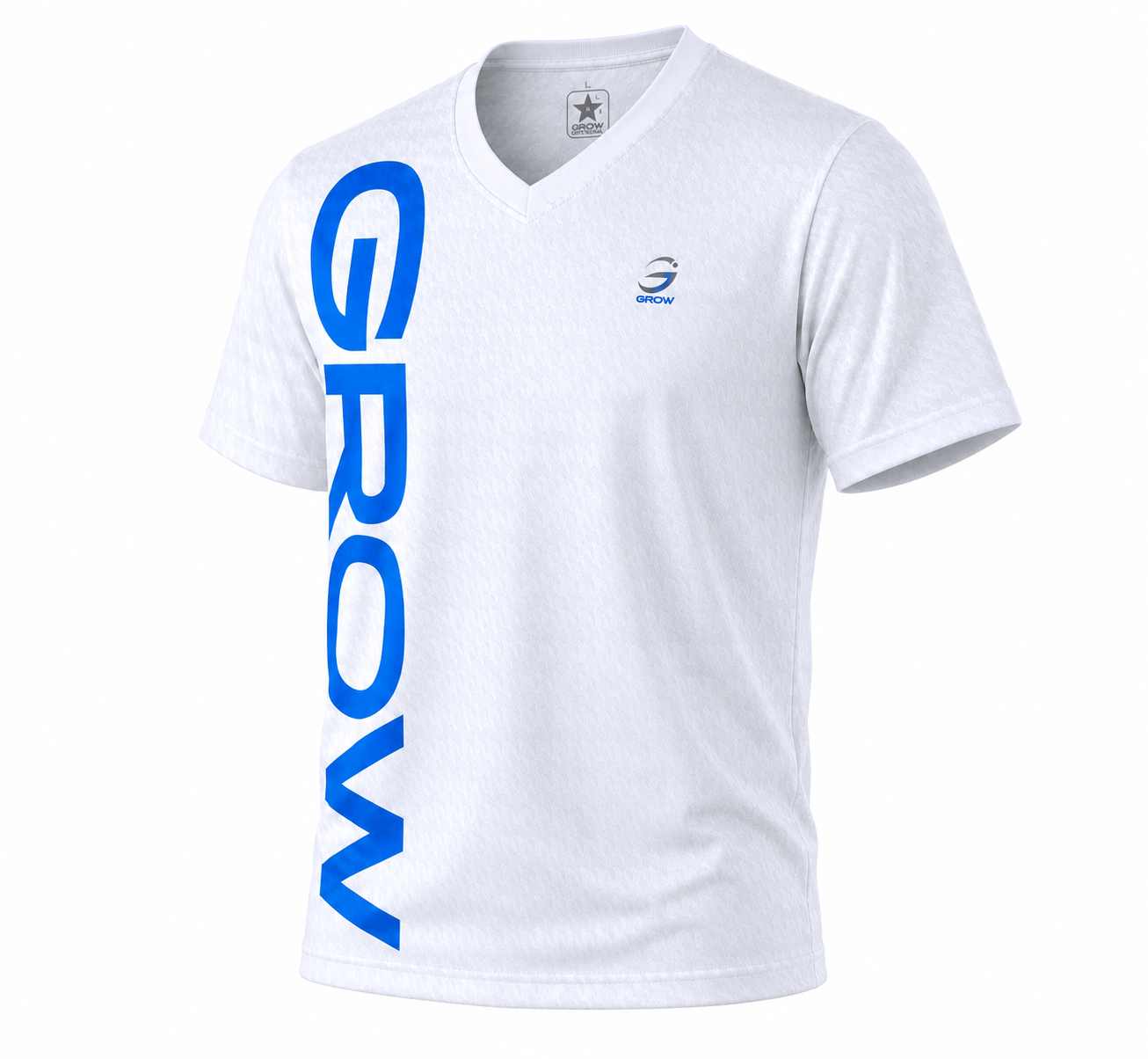 Camiseta GROW vert blanca 3/4 importada